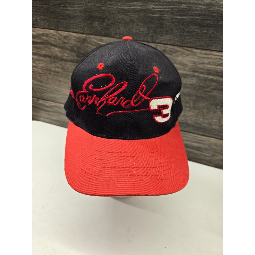 Vintage Dale Earnhardt‎ NASCAR Hat Black Red Snapback Competitors View RCR No 3